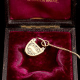 Victorian Gold & Enamel Padlock Locket Necklace