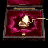 Victorian Gold & Enamel Padlock Locket Necklace