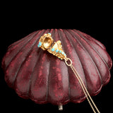 Early Victorian Turquoise & Gold Pear-Shaped Concealed Locket