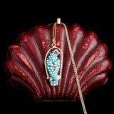 Victorian Turquoise & Garnet Falcon Necklace