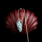 Victorian Turquoise & Garnet Falcon Necklace