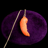 Early 19th Century Carved Coral Parrot Necklace