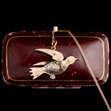 Victorian Bohemian Garnet Sparrow Necklace