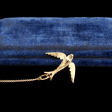 Edwardian Seed Pearl Swallow Necklace