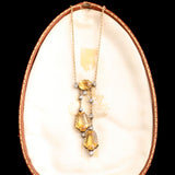 Edwardian Citrine & Diamond Negligee Necklace