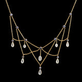 Victorian Aquamarine & Sapphire Festoon Necklace