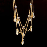 Victorian Aquamarine & Sapphire Festoon Necklace