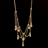 Victorian Aquamarine & Sapphire Festoon Necklace