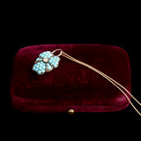 Victorian Turquoise Pavé Pansy Locket