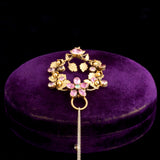 Early Victorian Pansy Wreath Necklace