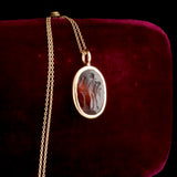 Ancient Roman Athena Parthenos Agate Intaglio Necklace