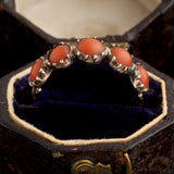 Georgian Coral Half Hoop Ring