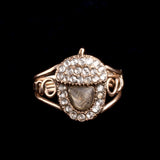 Georgian Diamond Acorn Hair Locket Ring