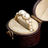 Georgian Toi et Moi Pearls Eternity Ring