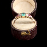 Georgian Multi-Colored Seven Stone Ring