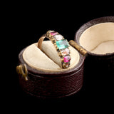 Georgian Multi-Colored Seven Stone Ring