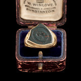 Victorian "Recte Faciendo Securus" Shield Signet Ring