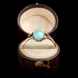 Victorian Turquoise & Diamond Acorn Ring
