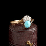 Victorian Turquoise & Diamond Acorn Ring