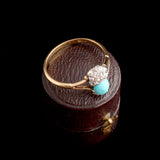 Victorian Turquoise & Diamond Acorn Ring