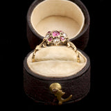 Mid Victorian Ruby & Diamond Cluster Ring