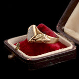 Late 19th Century Gold in Quartz Grapes & Leaves Ring