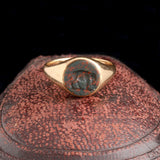 1920s Bloodstone Elephant Signet Ring