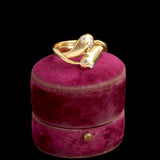 Victorian Diamond-Eyed Snakes Crossover Ring