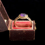 Mid Victorian Twisted Wire Amethyst Ring