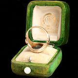 Mid Victorian Ribbon Shouldered Bloodstone Signet Ring
