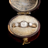 Georgian Old Cut Diamond Trilogy Ring