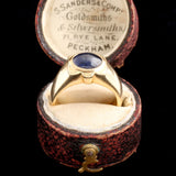 French Art Deco Sapphire Cabochon Ring