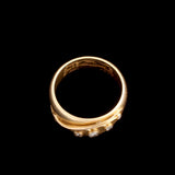Edwardian Lily of the Valley "E & B" Wedding Band
