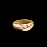 Edwardian Lily of the Valley "E & B" Wedding Band