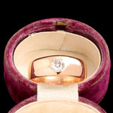 Late 19th Century French .33ct Old Cut Diamond Stirrup Ring