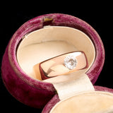 Late 19th Century French .33ct Old Cut Diamond Stirrup Ring