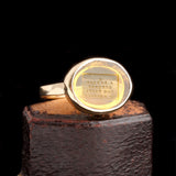 "A Letter Softens the Pains of Absence" Wax Seal Ring