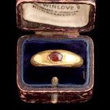 Ancient Roman Garnet Scarab Cameo Ring