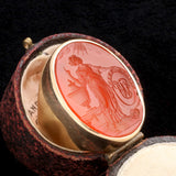 Georgian "Fides Telum" Carnelian Intaglio Ring